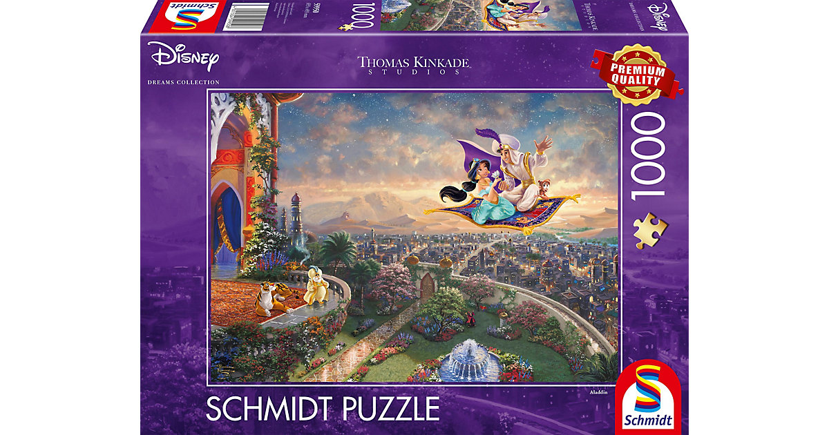 Puzzles: Schmidt Spiele Puzzle 1.000 Teile, Thomas Kinkade, Disney, Aladdin