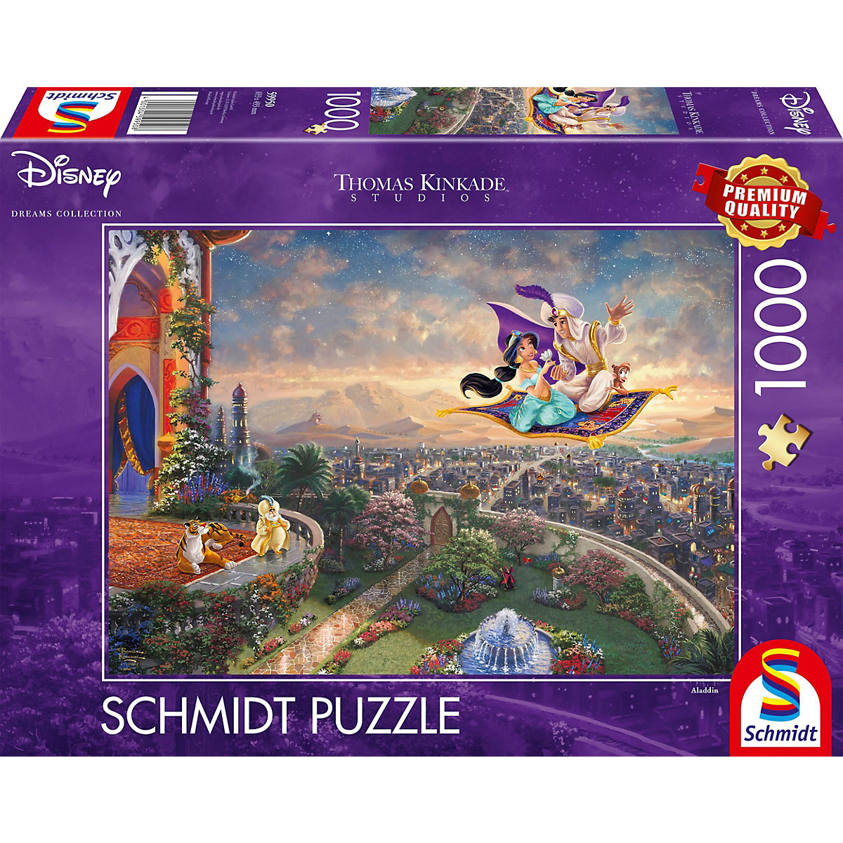 Schmidt Spiele Puzzle 1.000 Teile Thomas Kinkade Disney Aladdin