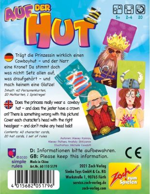 Auf der Hut Kartenspiel, Zoch | myToys