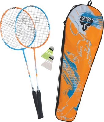 2 Schläger Badminton-Set Wish 3 Federbällen mit Tasche mehrfarbig 