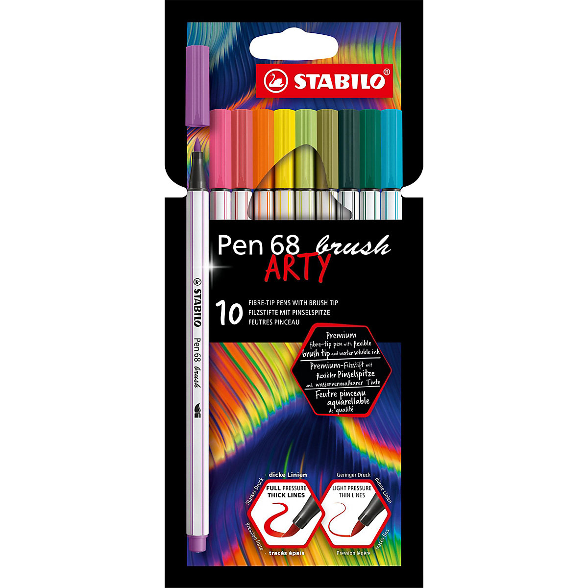 Premium-Filzstifte Pen 68 brush ARTY 10 Farben