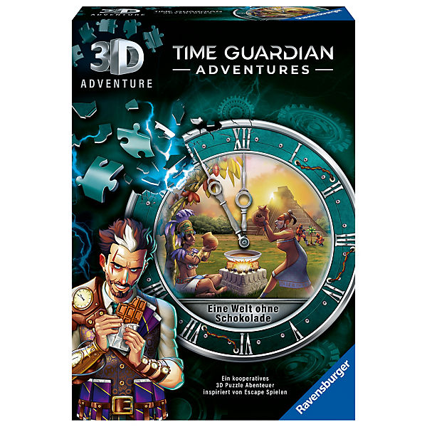 3D Adventure 11540 TIME GUARDIANS - Episode 2 - Escape Room Spiel, für 1 bis 4 Spieler - Kooperatives 3D Puzzle Abenteuer, 216 Kunststoff-Puzzleteile