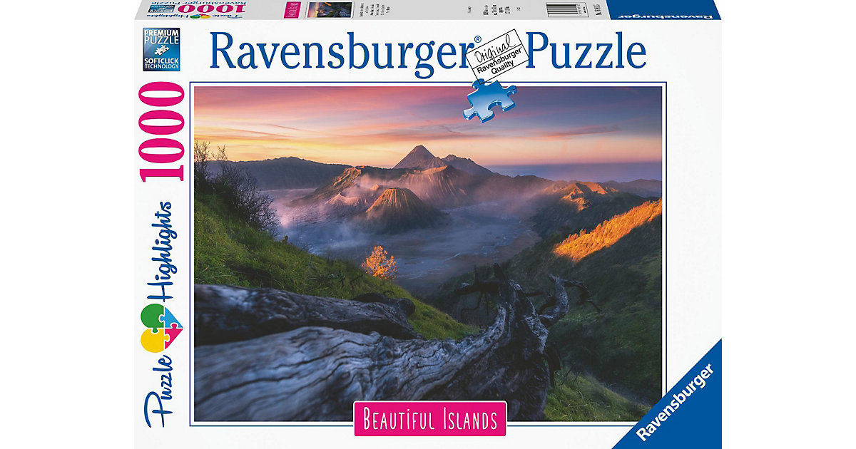 Puzzles: Ravensburger Puzzle Beautiful Islands 16911 - Stratovulkan Bromo, Indonesien​ - 1000 Teile Puzzle