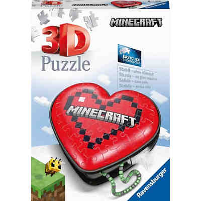 3D Puzzle 11285 - Herzschatulle Minecraft - 54 Teile - Aufbewahrungsbox