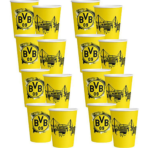 Pappbecher Borussia Dortmund 250ml, 8 Stück