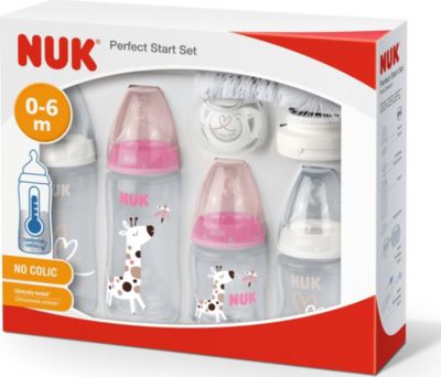 mit Babyflaschen NUK First Choice Plus 3 plus 2 Vorteils-Set 0-6 Monate 