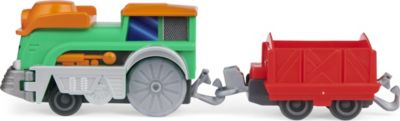6061436 Mighty Express Farm-Frieda Train Push-and-go avec Wagon de Marchandises pour Enfants 