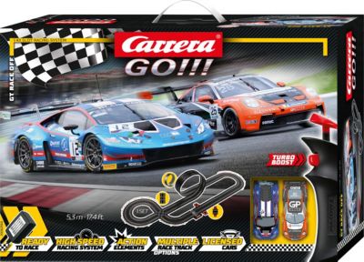 CARRERA GO!!! - GT Race Off Autorennbahn mit Porsche 911 GT3 Cup und  Lamborghini Huracán GT3, Carrera GO | myToys