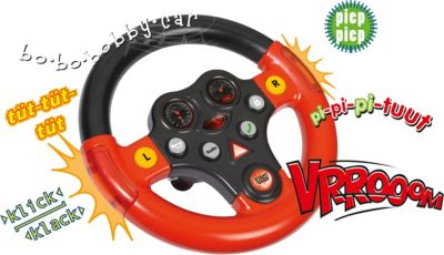 BIG Bobby Car Auto Zubehör Verkehrssound Racing Spielzeug Lenkrad mit Geräuschen 