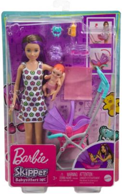 Knorrig Absorberen Koning Lear Barbie Skipper Babysitters Inc.“-Puppe und Kinderwagen-Spielset, für Kinder  ab 3 Jahren, Barbie, mehrfarbig | myToys