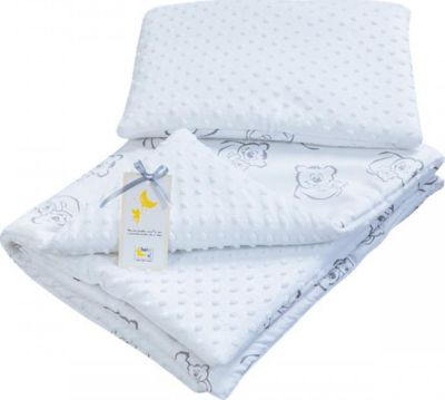 Bettwäsche-Set 4-tlg für Kinderwagen Babybett Decke+Kissen+Füllung STARS 8 