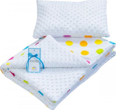 4tlg Set Babybettwäsche minky Baumwolle Kinderbettwäsche Bettwäsche Decke Kissen 