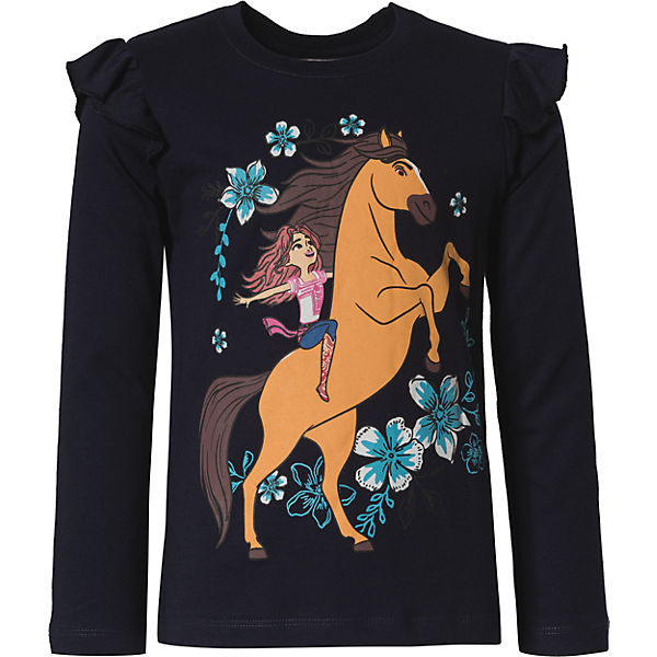 Spirit Langarmshirt für Mädchen, Pferde