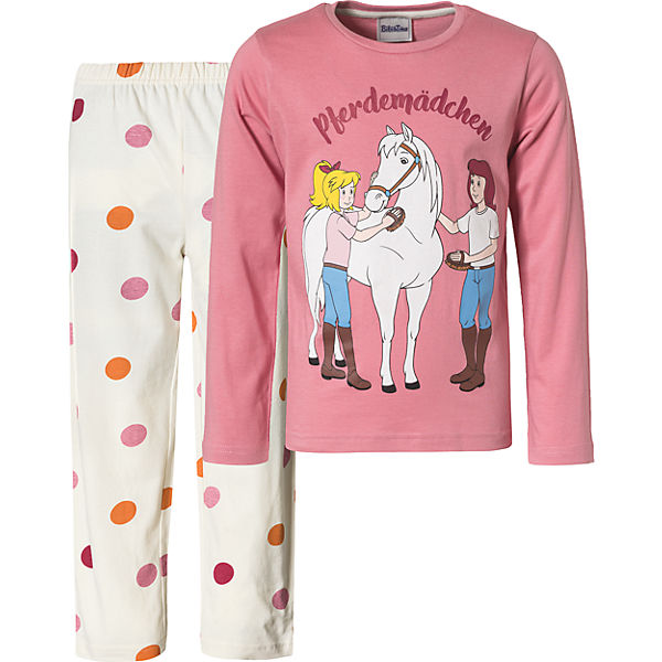 Bibi und Tina Schlafanzug für Mädchen, Pferde