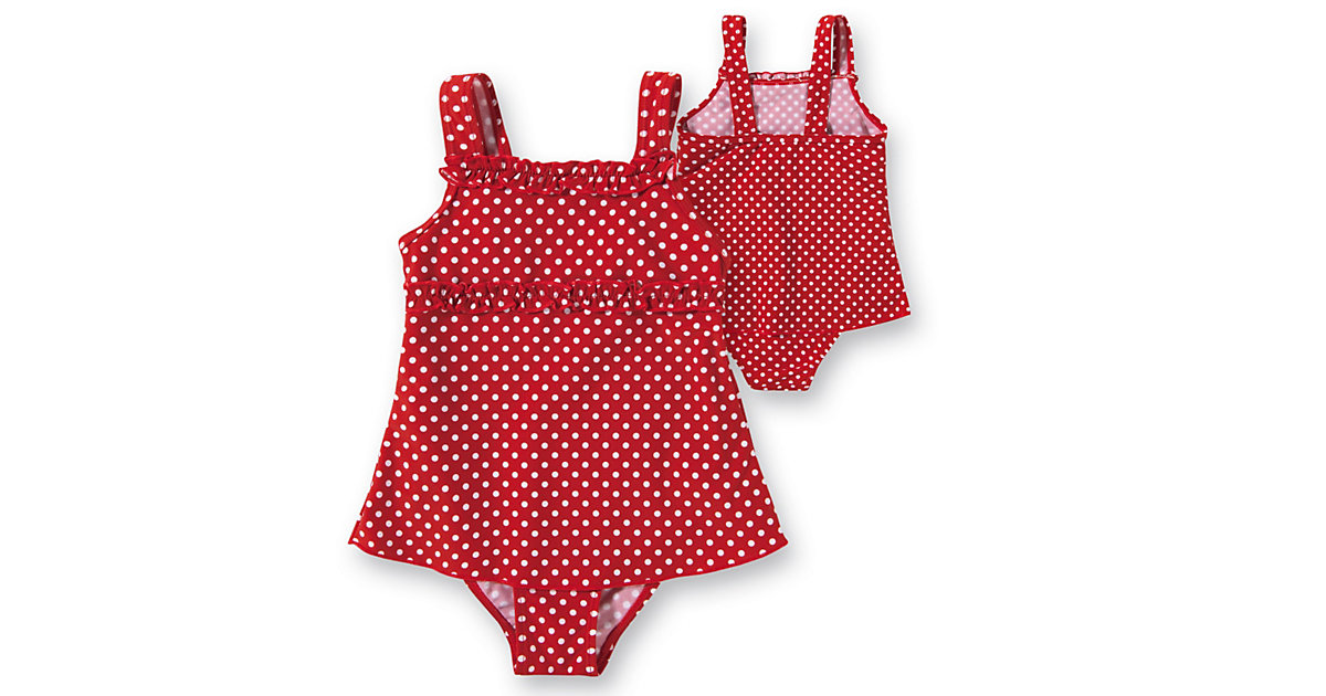 Kinder Badeanzug mit UV Schutz rot Gr. 110/116 Mädchen Kleinkinder