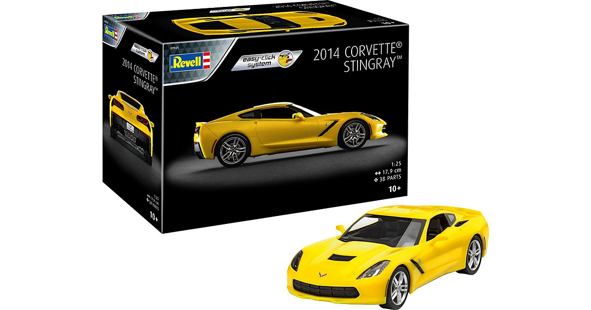 Image of 2014 Corvette Stingray easy-click-system, Revell Bausatz zum Zusammenstecken mehrfarbig im Maßstab 1:25, 38 Teile, 17,9 cm