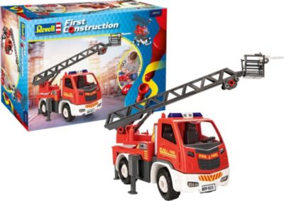 Image of Feuerwehrauto Leiterwagen , Revell First Construction, Bausatz Kinder ab 4 im Maßstab 1:20, 74 Teile, 30 cm Kinder