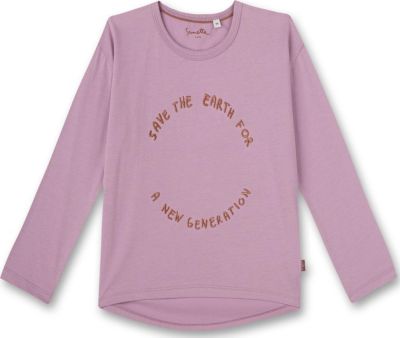 | dunkellila Langarmshirt Cotton, myToys Sanetta für PURE, Mädchen, Organic