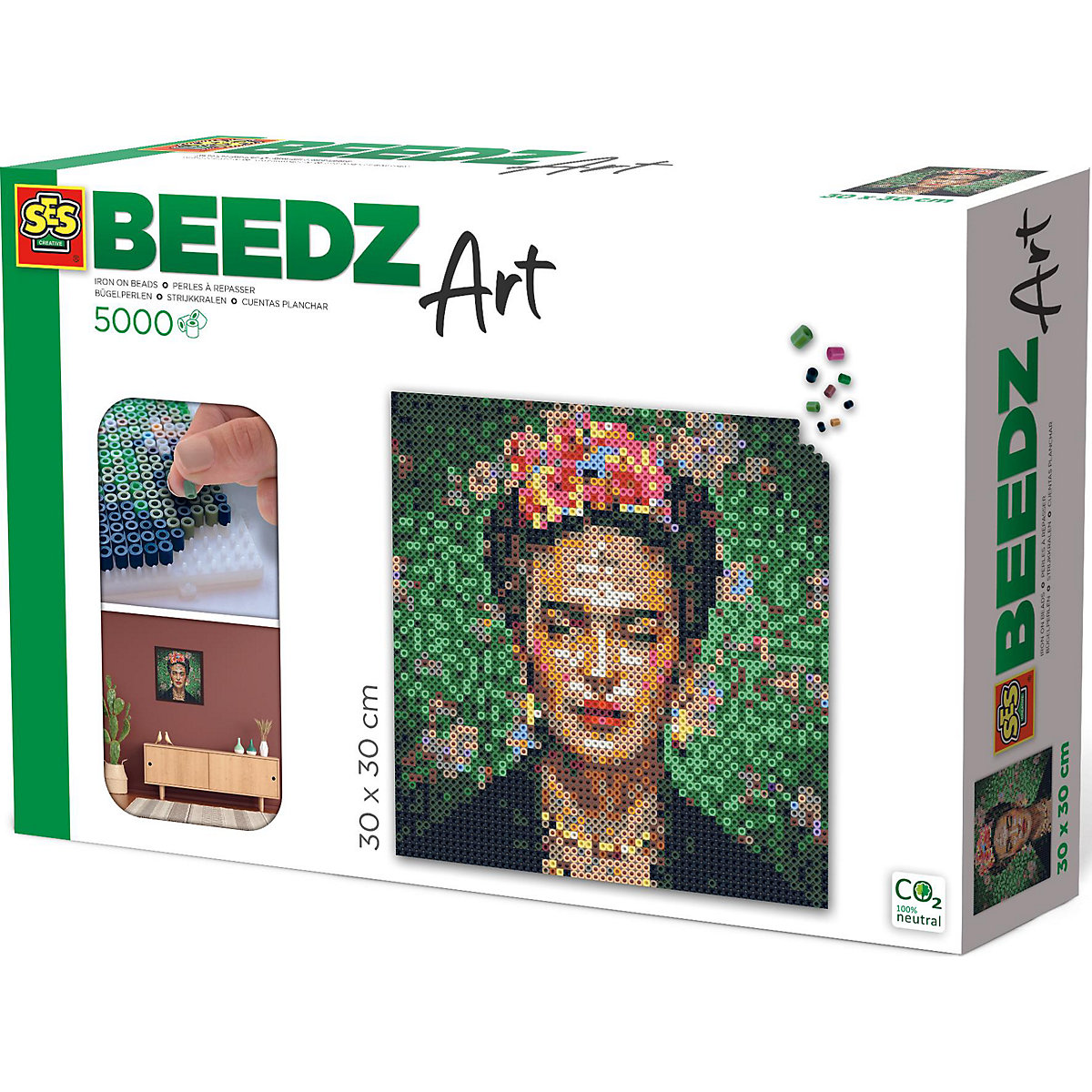 SES Creative Beedz Art Bügelperlenset Frida Kahlo 5000
