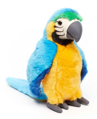 Stoff Tier Schlüsselanhänger Papagei blau Vogel 13 cm Plüsch Kuschel 