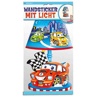 Wandsticker mit Licht "Speed Cars"