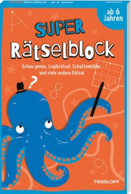 Image of Buch - Super Rätselblock ab 6 Jahren. Schau genau, Logikrätsel, Schattenbilder und viele andere Rätsel