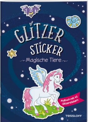 Image of Buch - Glitzer-Sticker Malbuch. Magische Tiere