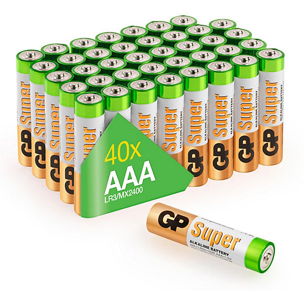 Alkaline Batterien 40er Multipack (AAA, Micro, LR 03)