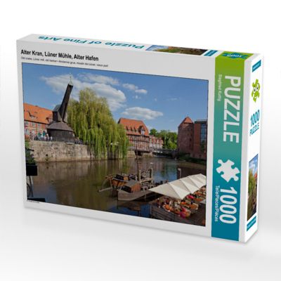 CALVENDO® Puzzle CALVENDO Puzzle Alter Kran Lüner Mühle Alter Hafen 1000 Teile Foto-Puzzle für glückliche Stunden