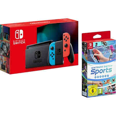 Nintendo Switch Neon-Rot/Neon-Blau + Nintendo Switch Sports