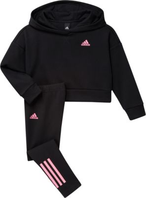 marge Impasse Nylon Trainingsanzug LG HOOD FL TS für Mädchen, adidas, schwarz/pink | myToys