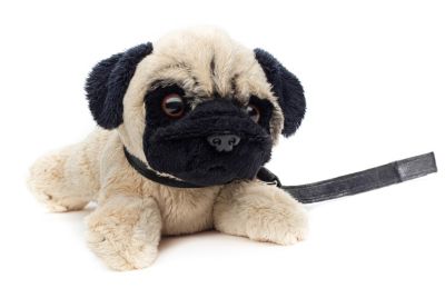 Hund Teddy Hermann Mops stehend Plüschtier Kuscheltier Hündchen Plüsch 21 cm 