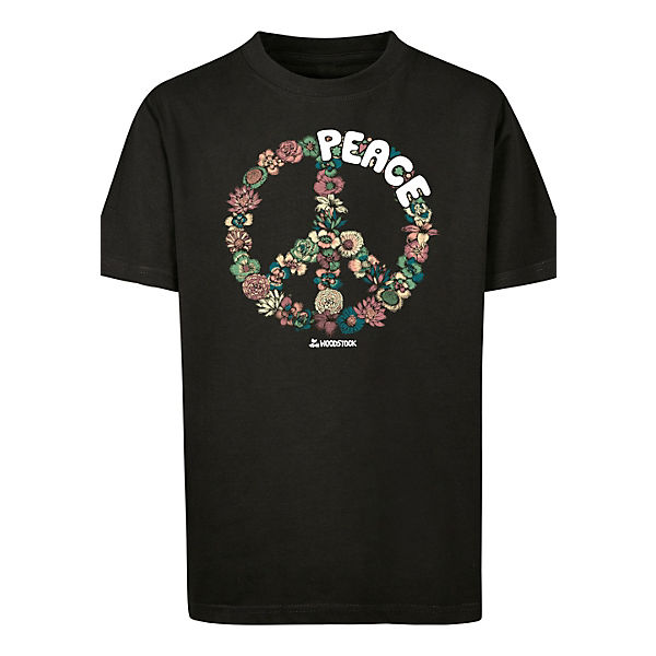 Woodstock Peace Zeichen Blumen T-Shirts