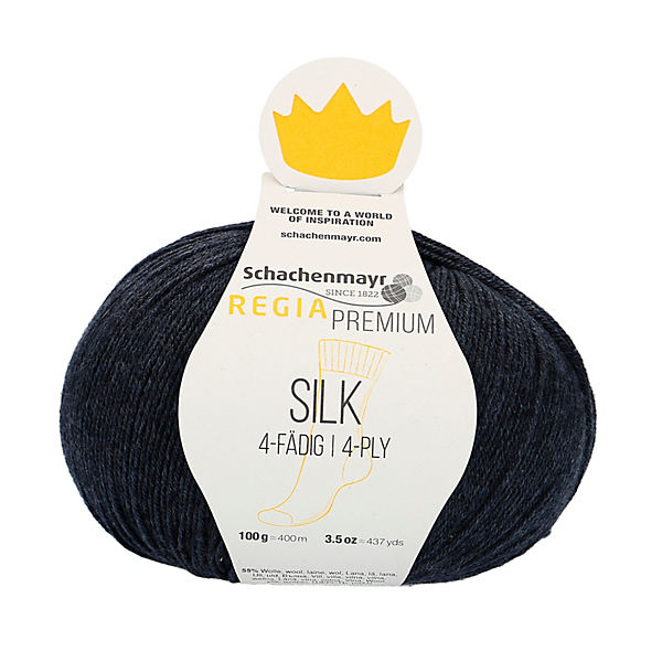 Handstrickgarne Premium Silk, 100g Marine Mel.