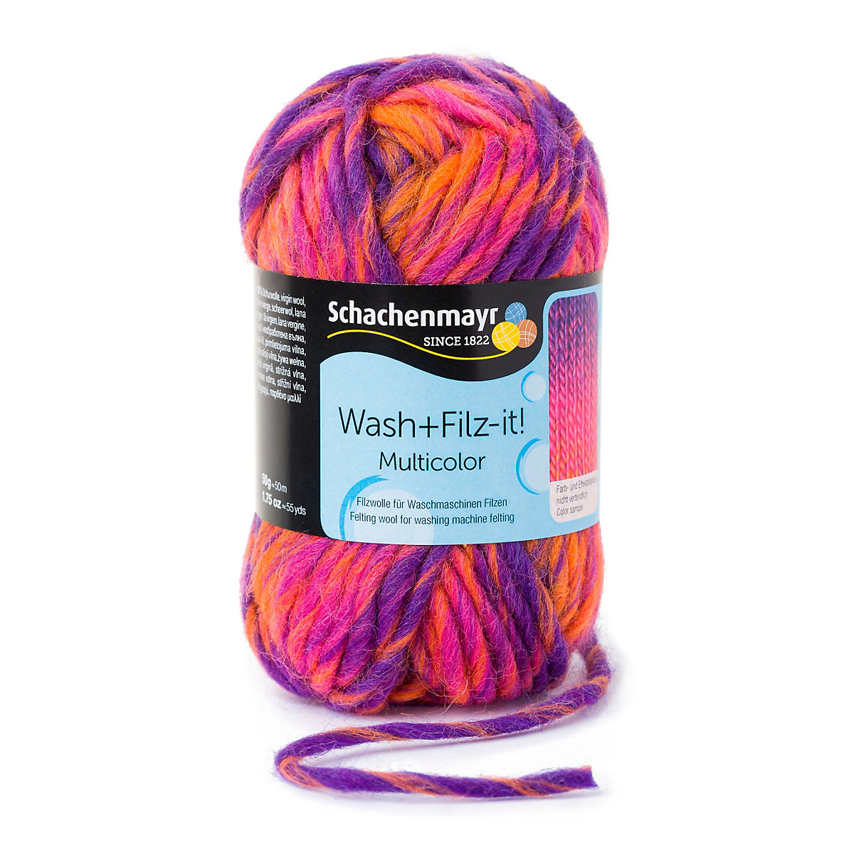 Schachenmayr Filzgarne Wash+Filz-it! Multicolor 50g pink-lilac