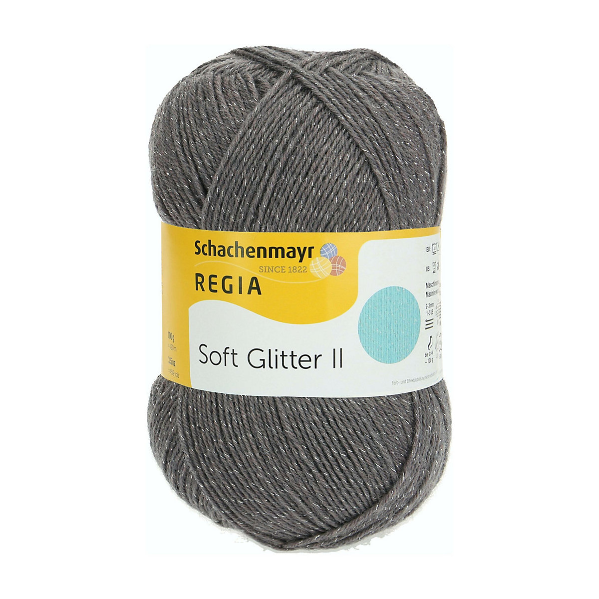 REGIA Handstrickgarne Soft Glitter 100g Grey