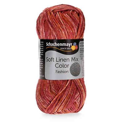 Handstrickgarne Soft Linen Mix Color, 50g Ziegel
