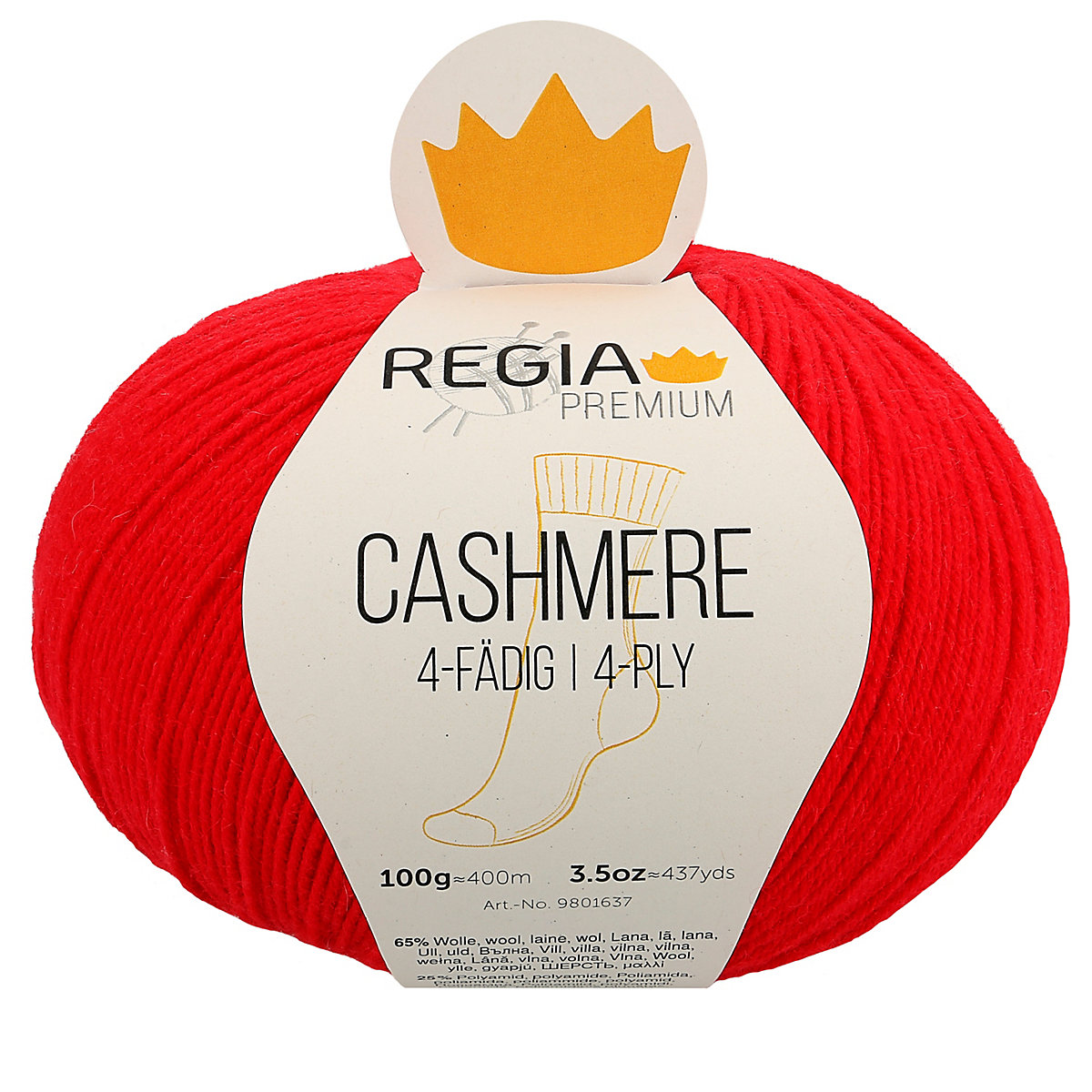 REGIA Handstrickgarne Premium Cashmere 100g Lipstick red