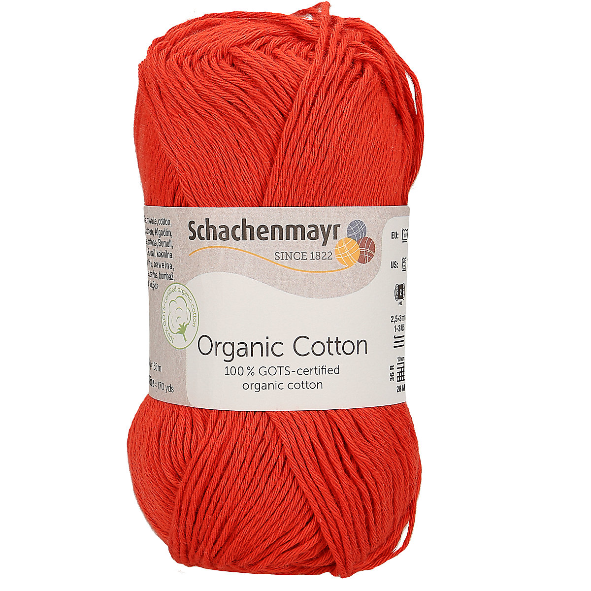 Schachenmayr Handstrickgarne Organic Cotton 50g Red