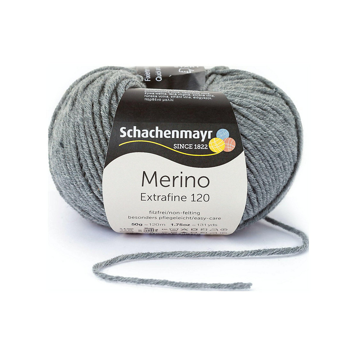 Schachenmayr Handstrickgarne Merino Extrafine 120 50g Medium Grey Heather