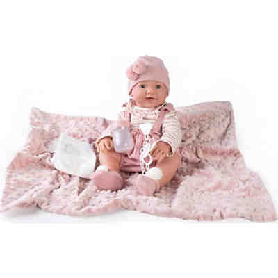 Neugeborene Puppe - Mia pinkelt mit Decke, 42 cm