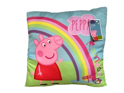 Peppa Pig Kissen mit Füllung 40 x 40 cm Rainbow Peppa Wutz Regenbogen 