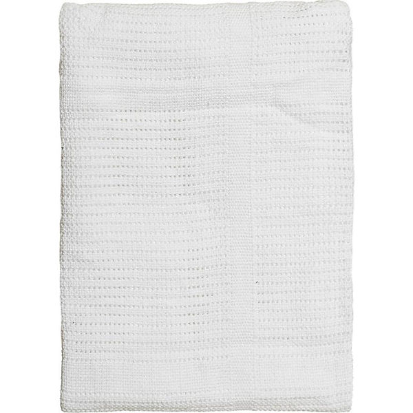 Baumwolldecke, weiß 75 x 100 cm