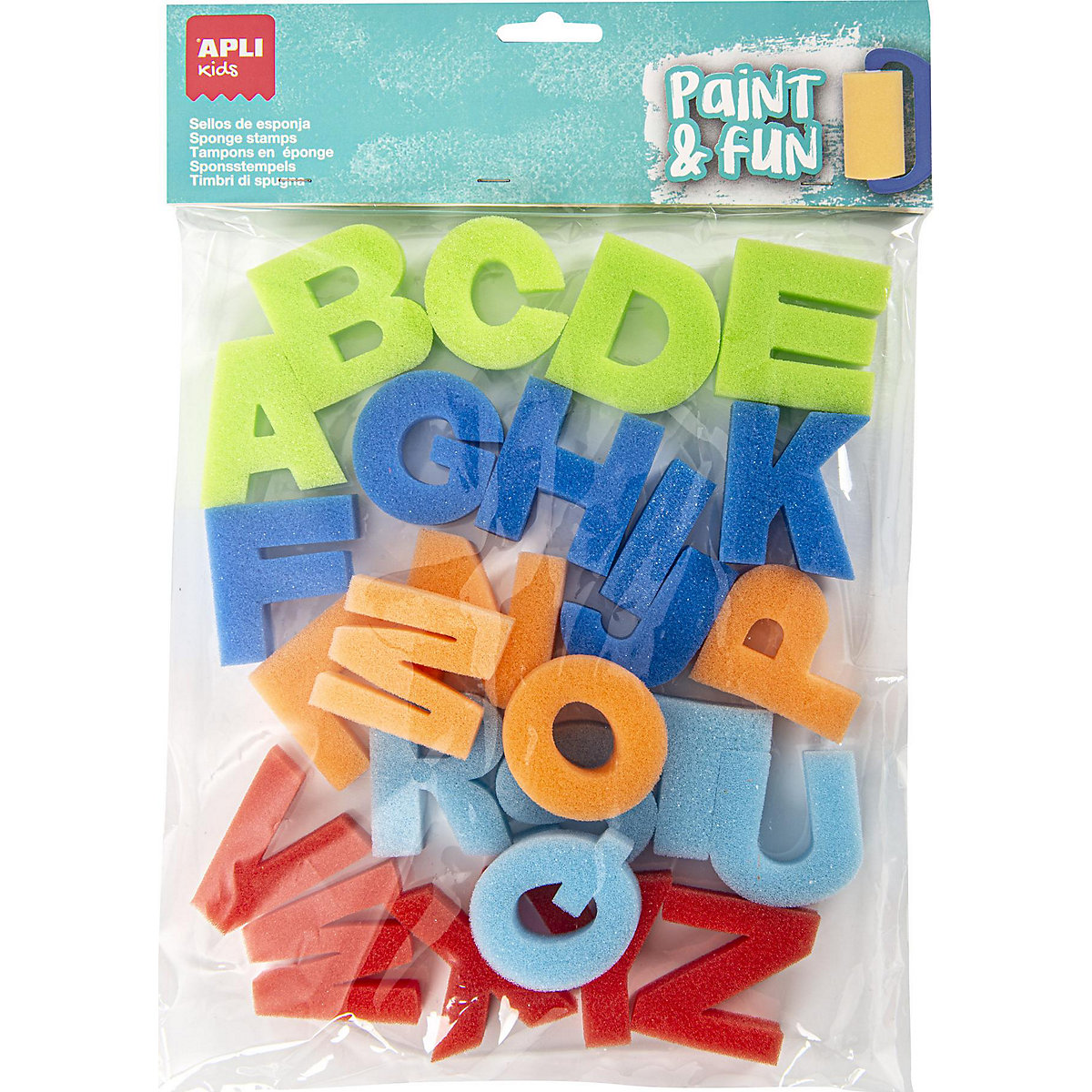 APLI Kids Schwamm Stempel ABC 26 Buchstaben von A-Z