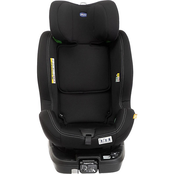 Autokindersitz Seat3Fit I-Size rückwärtsgerichteter Transport bis 105 cm möglich; einklappbarer Stützfüß, schwarz