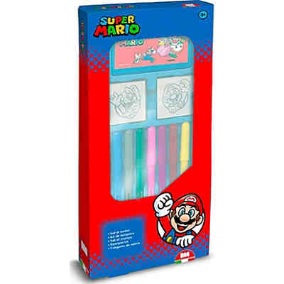 2er Stempel Set Super Mario mit Stiften