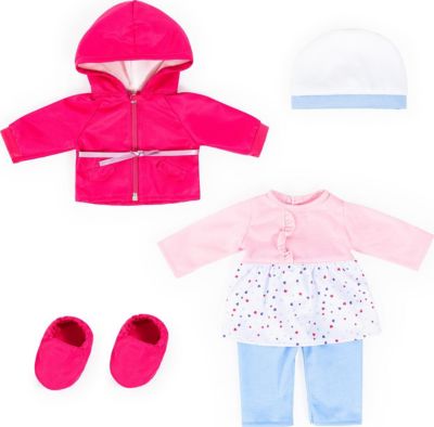 Kleidung 40-45 cm Puppenkleidung rosa Jacke Eisprinzessin für Baby Puppen Gr 
