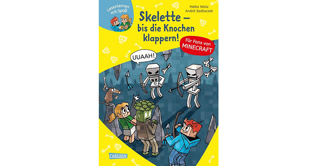 Bücher: Carlsen Verlag Buch - Lesenlernen mit Spaß - Minecraft 7: Skelette - bis die Knochen klappern!