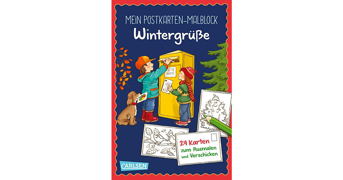 Spielzeug: Carlsen Verlag Buch - Mein Postkarten-Malblock: Wintergrüße