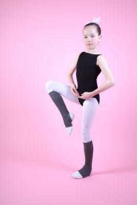 Kinder Ballett Stulpen 40cm Ballettstulpen schwarz 